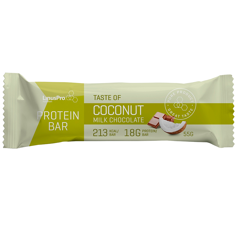LinusPro Proteinbar Kokos & Mælkechokolade (55 g)