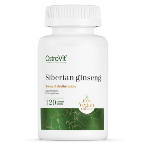 Sibirisk Ginseng, Veganske, 120 tabletter