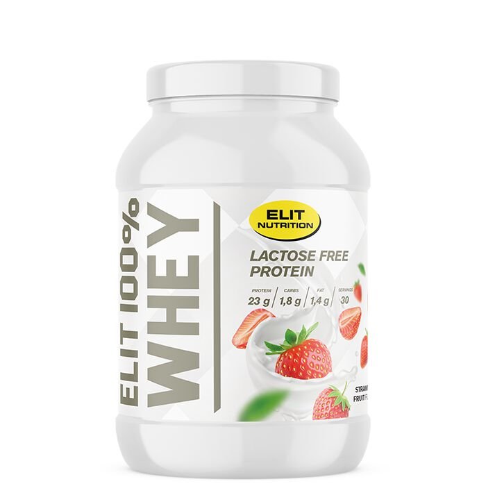 ELIT 100% Whey Laktosfritt Proteinpulver 900 g - Strawberry Fruit